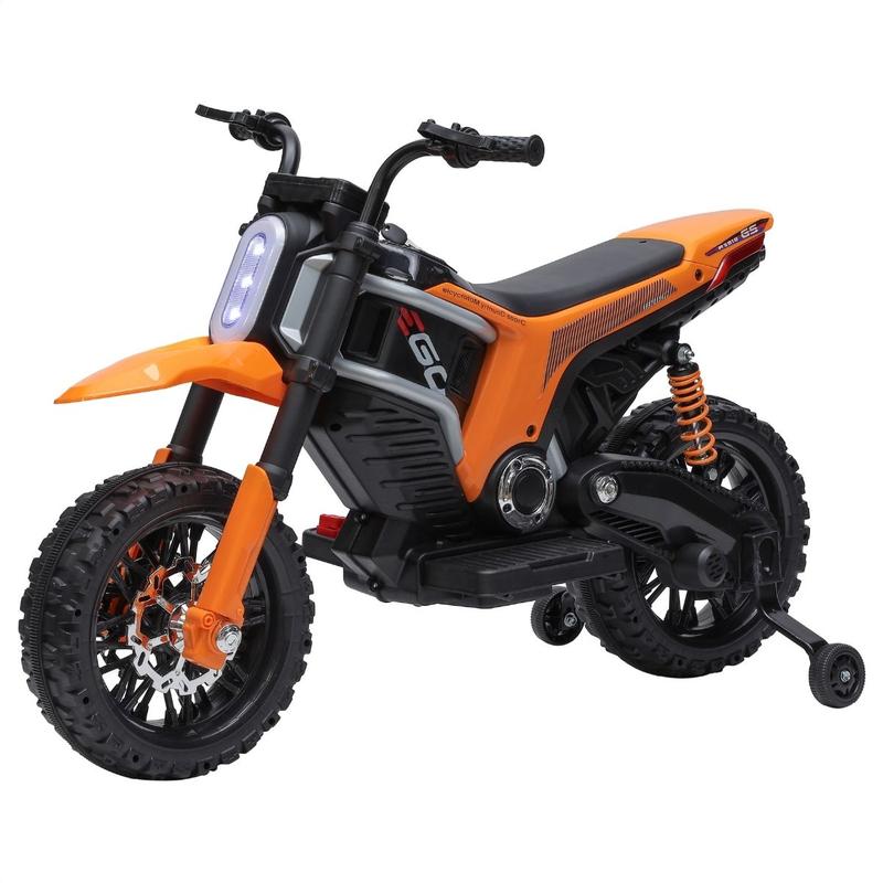 Moto Eletrica ZC 12V Menino Menina Som Luz Chave Rodinha de Apoio